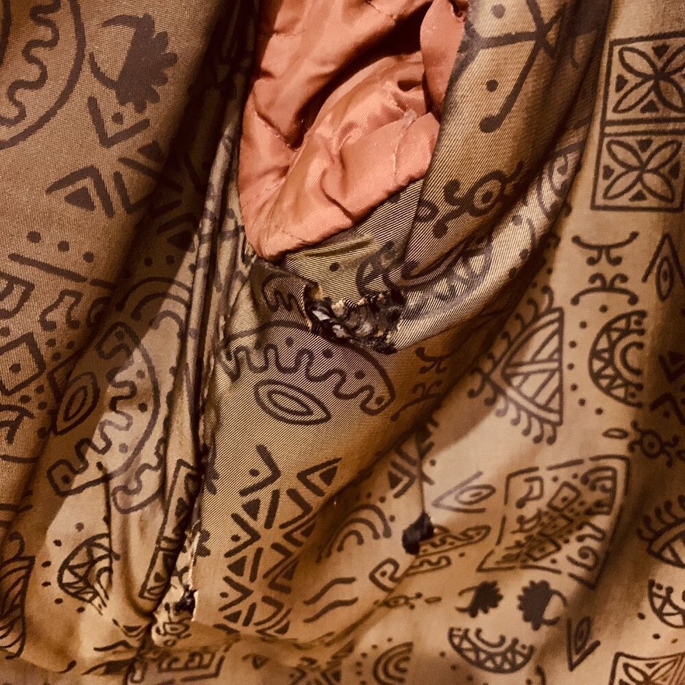 Vintage Mirage Brown Soft Distressed Leather Jacket Coat Size 44 XL - Picture 9 of 15